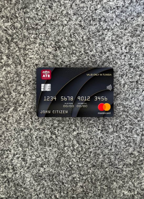 Download Tunisia ATB bank mastercard photolook front Photoshop template